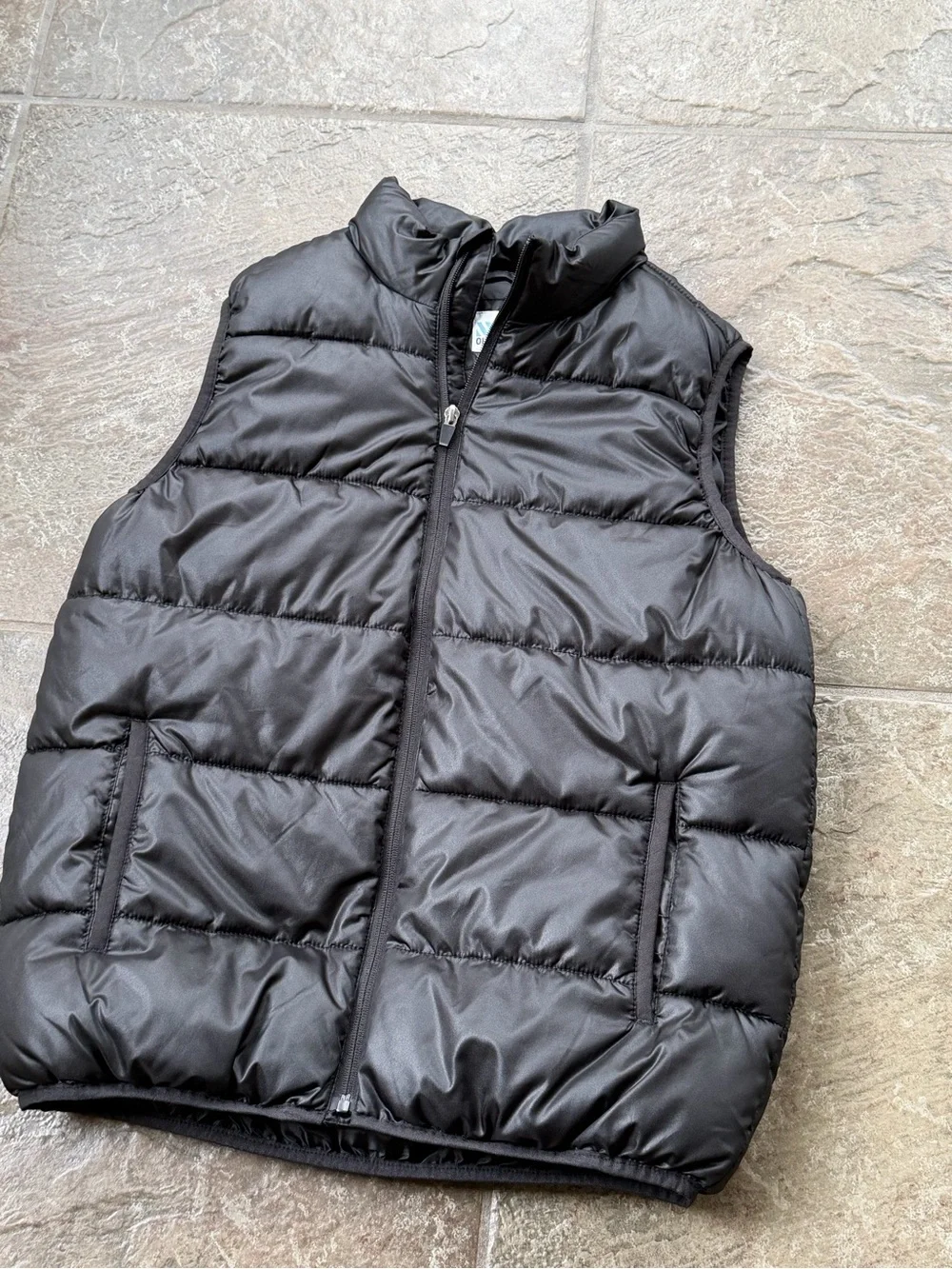 Old Navy Black Quilted Puffer Vest - Sleeveless Insulated Layer Boys XL
